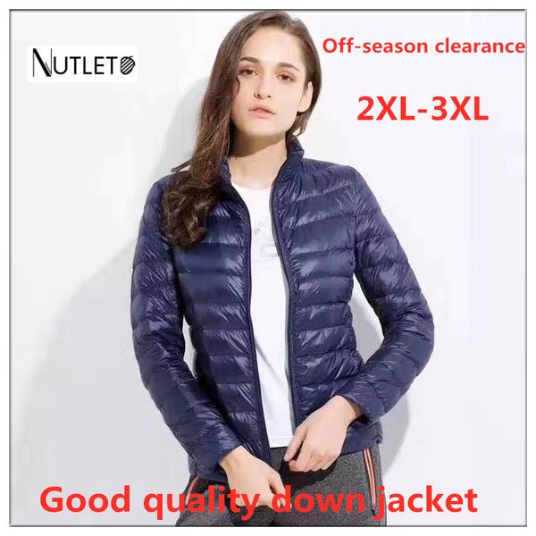 

anti-season clearance light down jacket warm large size down short coat quality excellent 2xl-3xl, Black