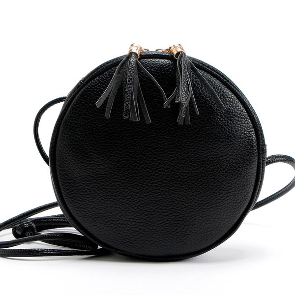 

fashion new women girl round leather handbag shoulder messenger bagwomen's handbags famous fashion brand candy shoulder bags