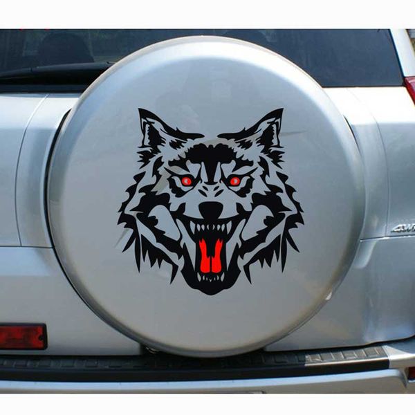 

car wolf head reflective car stickers engine head cover motorcycle personalized sticker decals214e