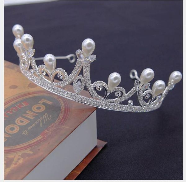 

crown headwear european and american luxury queen crown jewelry marriage studio wedding dress accessories, Slivery;golden