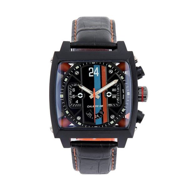 

2020 new brand leather fashion wristwatch automatic mechanical sport mens watch men watches, Slivery;brown