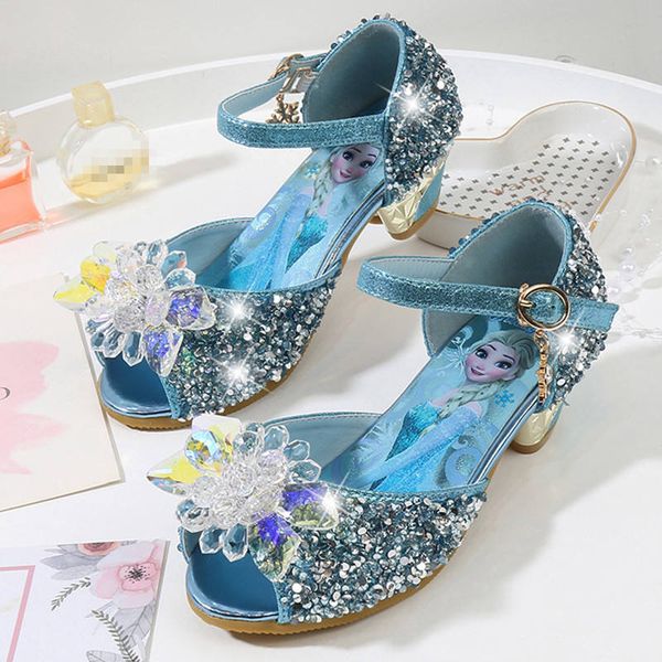 

girls sandals princess shoes elegant dance party wedding shoes cosplay high heels, Black;red