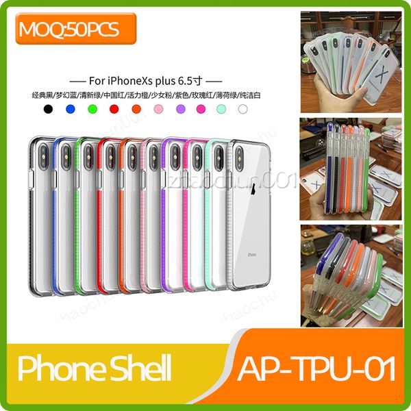 

100x двухцветная прозрачная тпу чехол для сотового телефона двухцветная гибридная