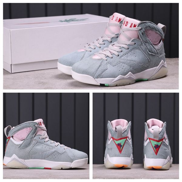 

2020 new 7 7s basketball shoes grey hare jumpman retro trainers 7s mens sneakers with box 40-46