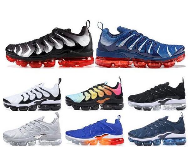 

2019 Tn plus mens running shoes Women Black Speed Red White Anthracite Ultra White Black 2019 Best Designer Sneakers 36-45