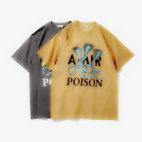 

designer cobra print t-shirt fashion breathable retro t-shirt casual ars loose round neck street couple t-shirt mens and fast shipping new, White;black