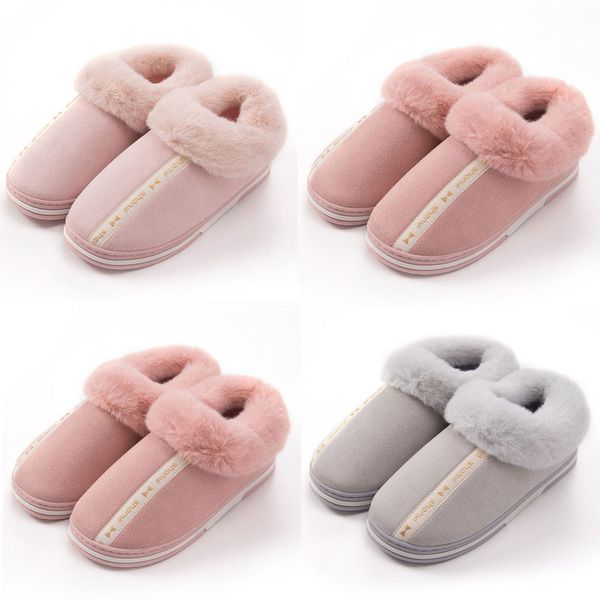 

women home plus velvet winter warm indoor shoes female slip on cute pure color warm laides christmas woman shoes soft footwear, Black