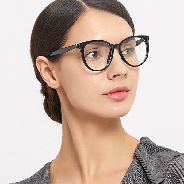 

95163 2019 plain round frame fashionable leopard myopia glasses print glasses frame with myopia, Silver