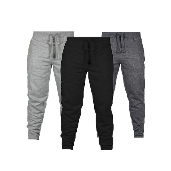 

men's pants jogging sports gym trousers soft elastic running basketball, Black