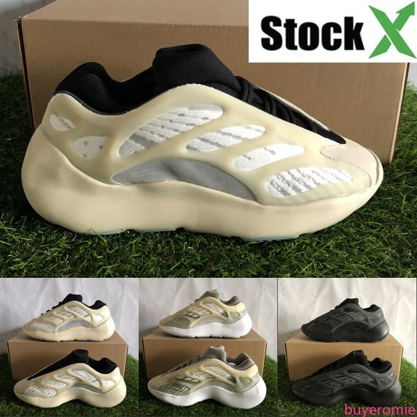 

azael alvah 700 v3 mens designer shoes kanye west white glow in the dark fashion men women sport running sneakers us 5-11