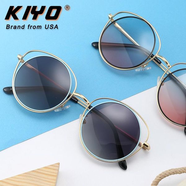 

kiyo brand 2020 new kids round polarized sunglasses metal fashion sun glasses uv400 driving eyewear 3035 uryfj, Blue
