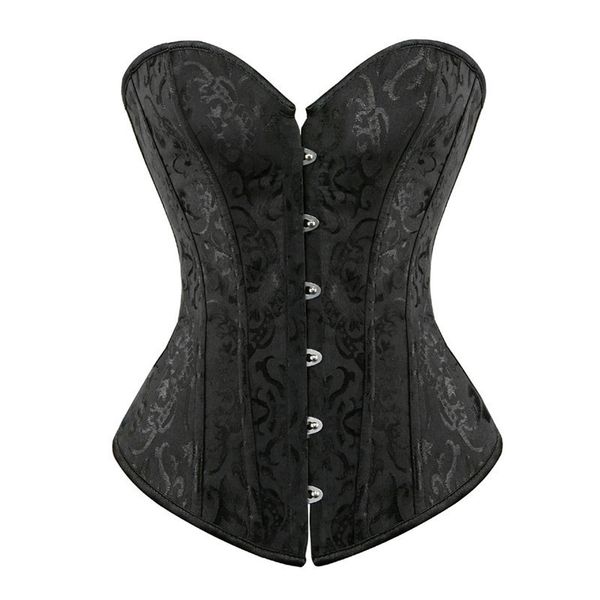 

plus size corset women corsets vintage and bustiers plus size flower print bridal bustier corset victorian corselet overbust burlesque, Black;white