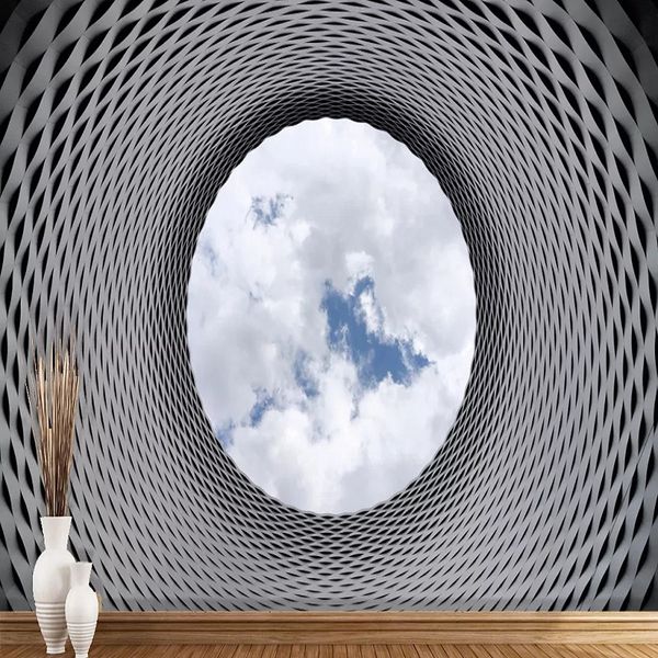 

пользовательский большая настенная 3d обои современный творческий 3d расширяет пространство личность спальни телевизор обратно декор стены г