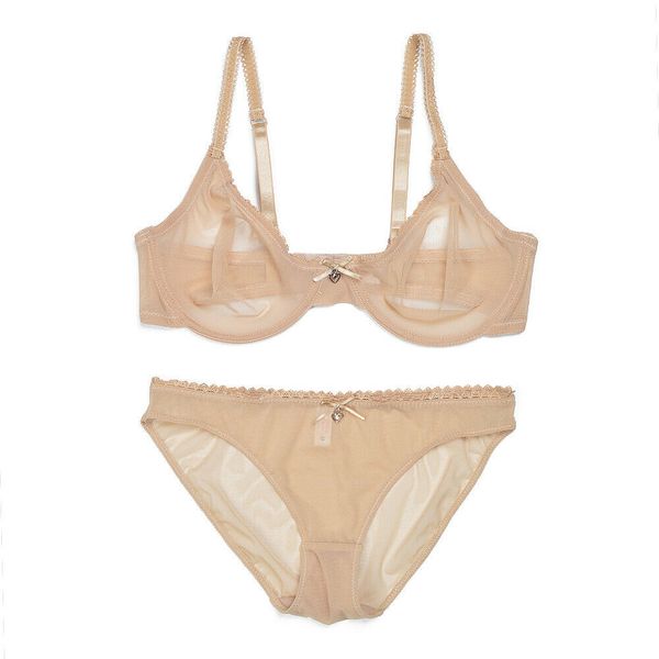 

women ultra thin bra panty see through  l xl xxl xxxl gauze mesh transparent b c d e f 75 80 85 90 95 100 dropshipping, Red;black