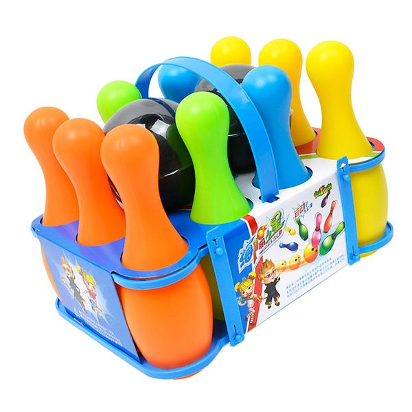 

12pcs plastic mini bowling ball toy kit kids toddlers sport game educational toy birthday gift