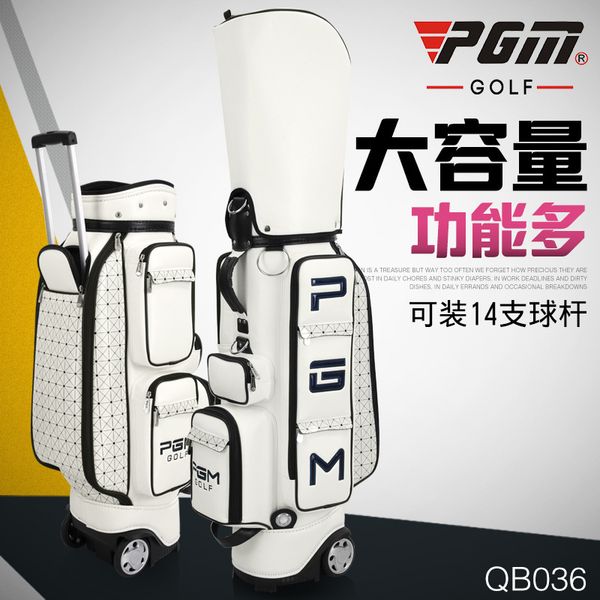 

new pgm golf bags standard bags golf women specials big capacity holding 14pcs clubs pu material a4738