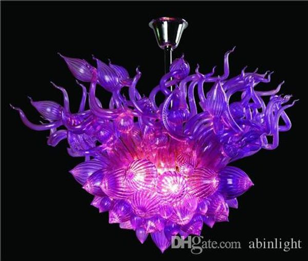 

ac 110v 120v 220v 240v purple hand blown glass chandeliers led light source l decor modern art glass chandeliers
