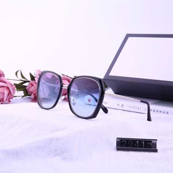 

luxury women designer sunglasses 2941 brand fashion color frame for women eye glasses uv protection lens, White;black