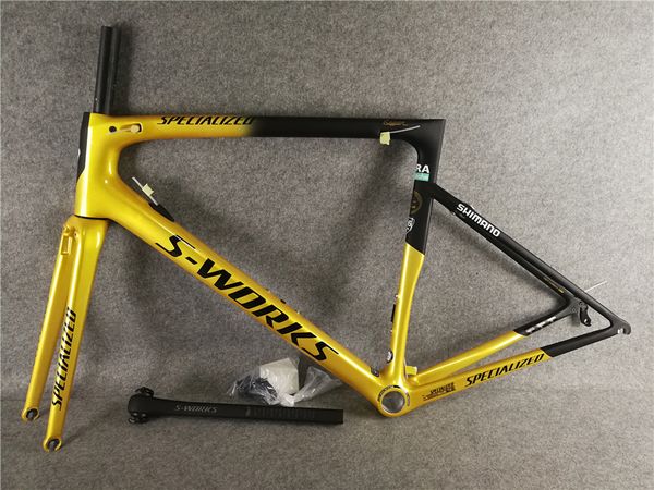 

T1000 ud matte glo y agan gold black l6 carbon road bike frame frame et with b a bb30 46 49 52 54 56 58cm a001 hipping