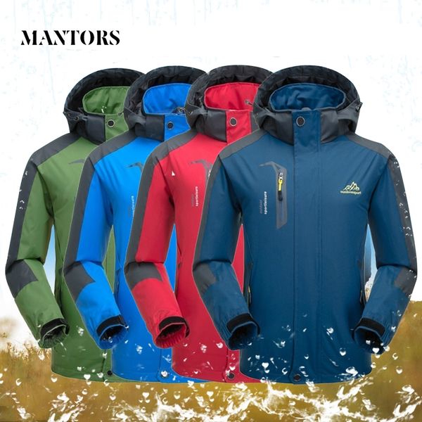 

men's hooded waterproof jacket autumn winter soft shell male casual windbreaker outdoor sportswear coats warm zipper hoodies men y19092, Black;white