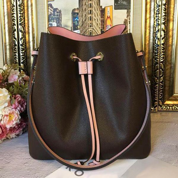 

bucket bag women drawstring bucket bag leather shoulder designer bags messenger crossbody bag fashion quilted genuine leather brands bags