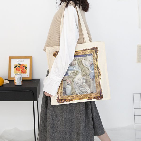 

women's shoulder bag messenger bag oil canvas women simple large capacity shoulder ladies hand bags
