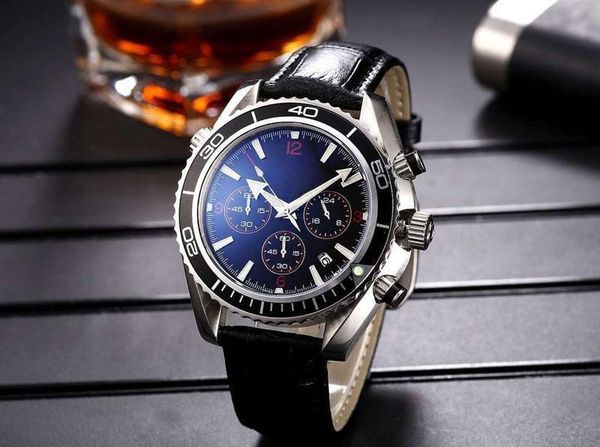 

движение новый люкс механически людей кварца высокого качества wristwatches джеймс бонд 007 мужские спортивные часы хронометр, Slivery;brown