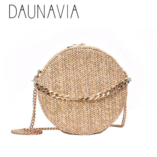 

daunavia женщины сплетенные круглый rattan соломы сумка bohemian бич круг сумка круговой сумки лето ручной работы ретро сумки посыльного