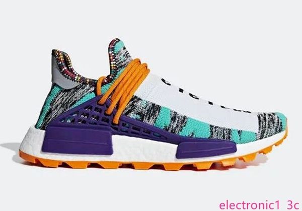 

pharrell human race trail solar pack purple bb31 bb27 bb28 basf human race shoes men women sneakers, Black;green
