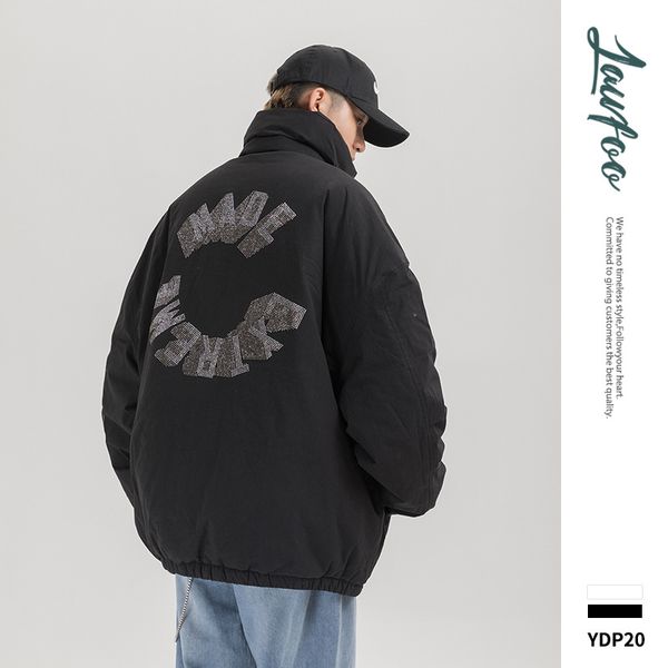 

lawfoo2020 оригинальных популярной марка мужской одежды simple подкова напечатанной мужская пара matching хлопок куртка ветрозащитный хлопок, Black