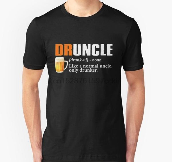 

men tshirt druncle shirt funny gift for uncle beer lover t shirt printed t-shirt tees top, White;black