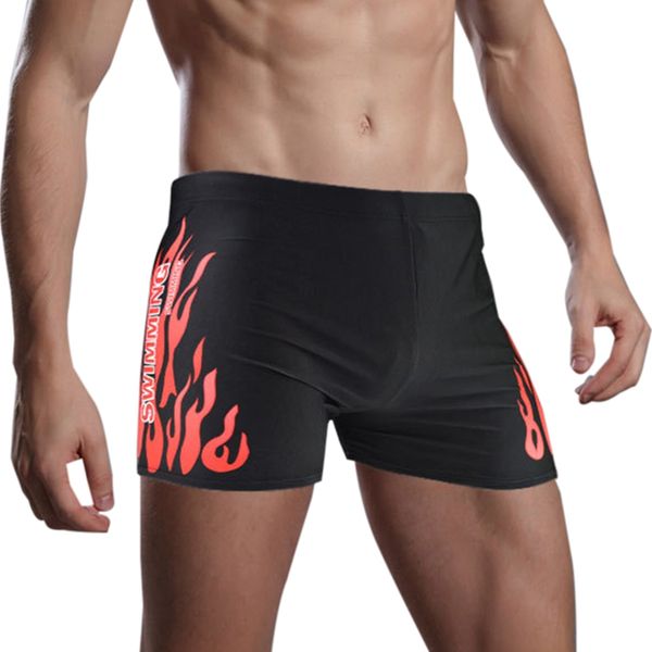 

new men's flame bathing suit fireproof drawstring swimming spring bathing shorts swimwear sportswear