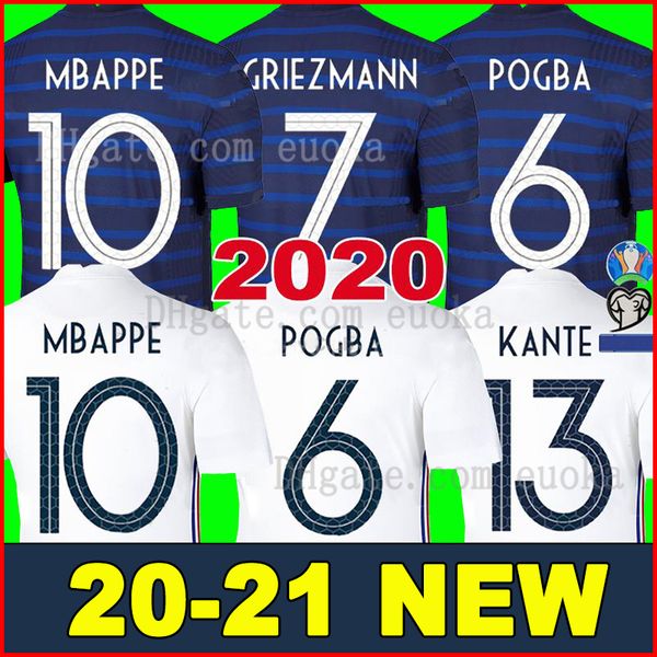 

thai quality 2020 france jersey home away mbappe 20 21 griezmann soccer jerseys pogba football shirts pavard kante maillot de foot, Black;yellow