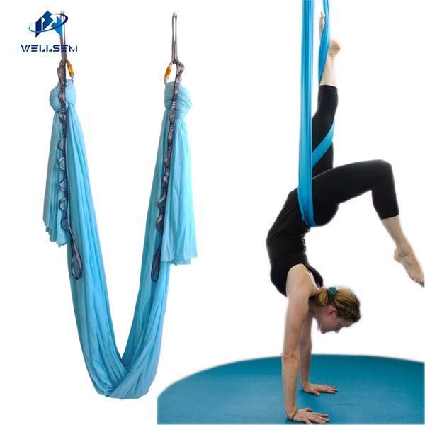 

new 4meter set flying yoga hammock swing trapeze antigravity inversion aerial traction device yoga for beginner & professional