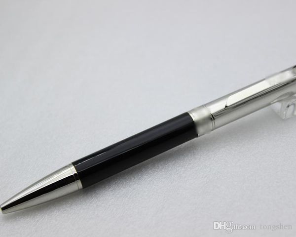 

1 pcs unique design luxury pen , oblique head metal black and bright style ballpoint pen, Blue;orange