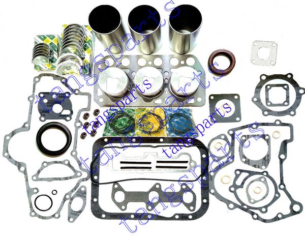 K3D Motor kit de reconstrução para Mitsubishi diesel trador escavadora etc. motor com kit de junta da cabeça de êmbolo anel de pistão tendo