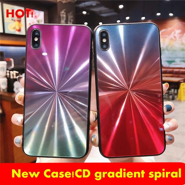 

gradient phone case for samsung a70 a60 a50 a40 a10 m10 s10 plus a6 2018 j6 j4 s9 s8 note 9 a9s iphone xs max xr cd spiral pattern new cover