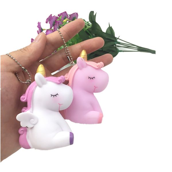 

silicone squishy decompression toy doll squeeze out a single-horned horse bag keychain pendant gift toys 8.5cm
