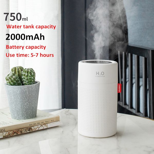 2019 750ml Wireless Air Humidifier With 2000mah Battery H2o Aromatherapy Electric Essential Aroma Oil Diffuser Mist Maker For Home From Zhongfucell