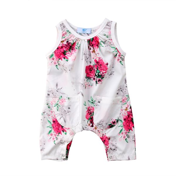 

детская одежда весна осень хлопок playsuit одежда для малышей младенческой новорожденных девочек летний цветочный комбинезон playsuit наряд, Blue
