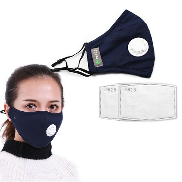 

fashion cotton breath valve pm2.5 mouth mask anti-dust anti pollution activated carbon filter respirator mouth-muffle