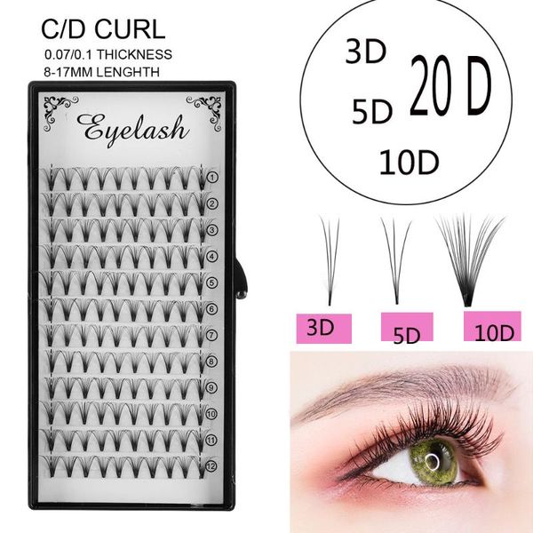 

c/d curl premade volume fans false eyelashes extension faux mink hair lashes semi permanent natural long cruelty-lash