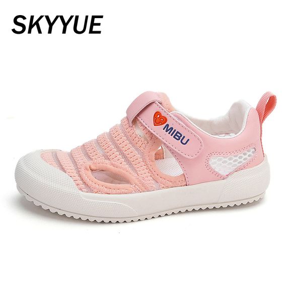 

летние детские пляжные сандалии дети закрытый носок брендовая обувь для маленьких девочек спортивные сандалии для мальчиков модные черные са, Black;red