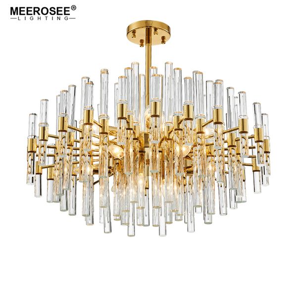 

post style modern chandelier light gold crystal light fixtures clear crystal lustres luminaire for dining living room restaurant lamp