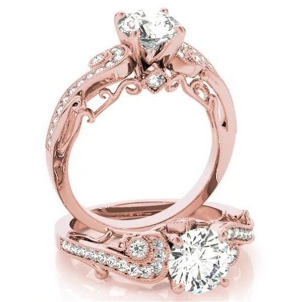 

princess princess engagement ring micro zirconium stone ring woman ornaments, Silver