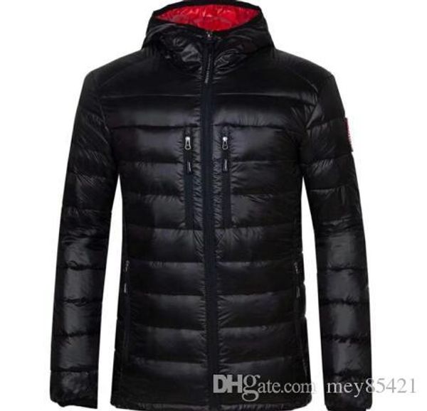 

winter jacket men clothes 2018 new brand hooded parka cotton canada coat men keep warm goose jackets fashion coats 7696, Black