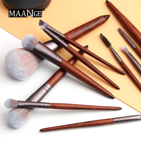 

new 11pcs animal fur makeup brush set beauty tools