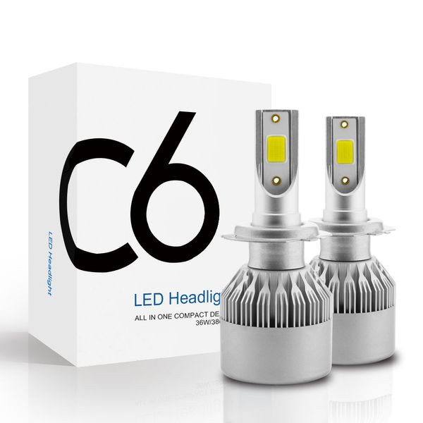 

c6 pro enhanced 2pc car lights bulbs led h4 h7 9003 hb2 h11 led h1 h3 h8 h9 880 9005 9006 h13 9004 9007 auto headlights lamp
