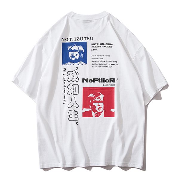 

mens letters funny printed t shirts 2020 summer fashion designer white black short sleeve streetwear cotton big size omg2082