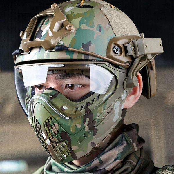 

wosport tactical mask hunting mask full face head-mounted /helmet ma-89